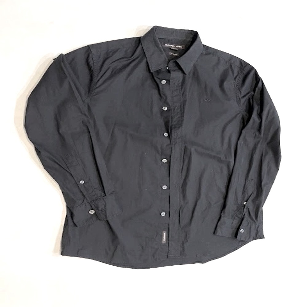 Men's Black Michael Kors Long Sleeve Button Down